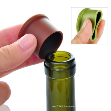 BPA free Bottle Cap Reusable Vacuum Silicone Wine Bottle Stopper
